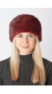 Red-cherry mink fur hat